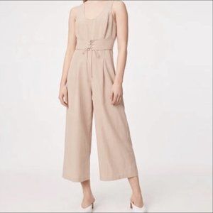 Club Monaco Tan Beige Jumpsuit with Corset Belt